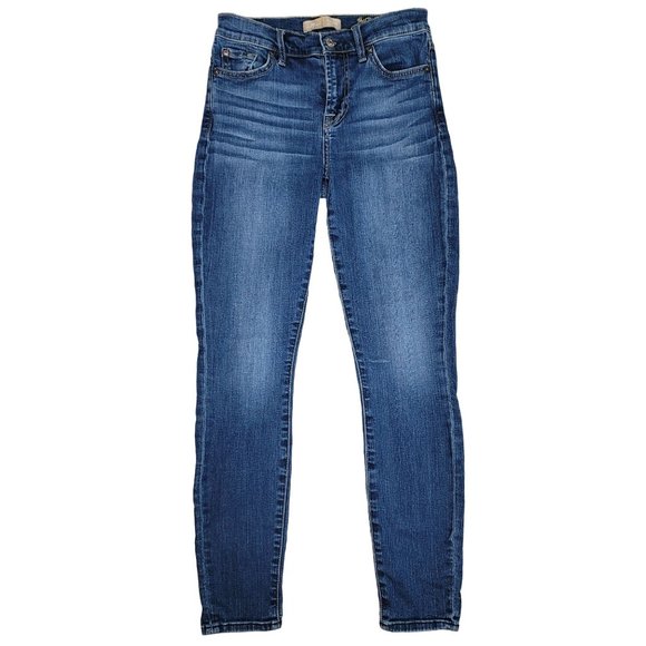 7 for all mankind the ankle skinny denim blue jeans high rise size 26 - Picture 2 of 7